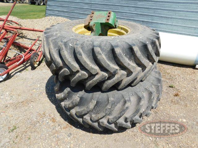 Firestone 18.4-26 rear tires & spindles,